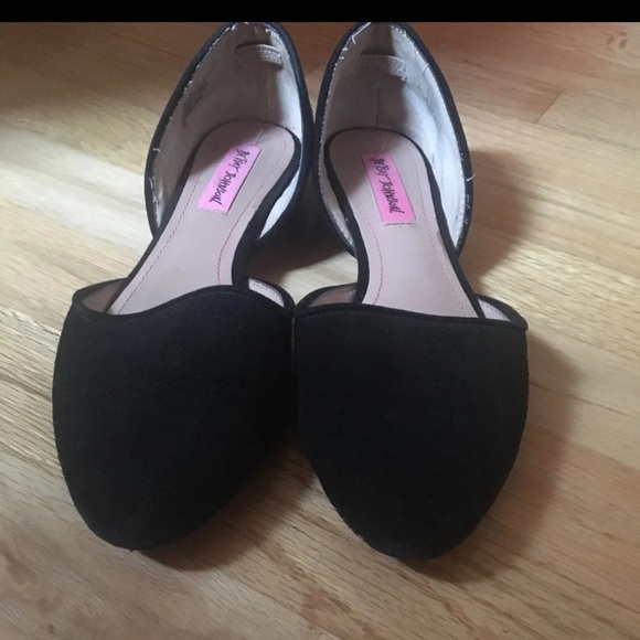 Betsey Johnson black and leopard print flats - Picture 3 of 7